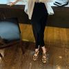 Sheepskin Version Grape Mother Leopard Print Shoes Round Head Cross Belt Retro Flat Mary Jane Shoes Women's Shallow Mouth Versatile Single Shoes