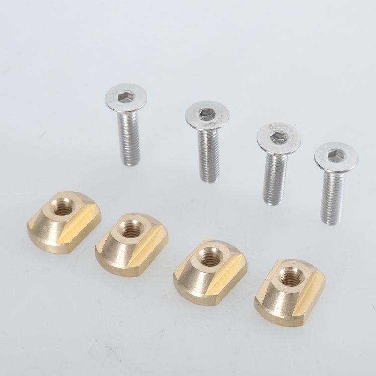 4Pcs Hydrofoil Mounting T Nut Surfboard Hydrofoil Screws 8mm 6mm Mounting T-Nut And Screws Outdoors Surfing Accessory