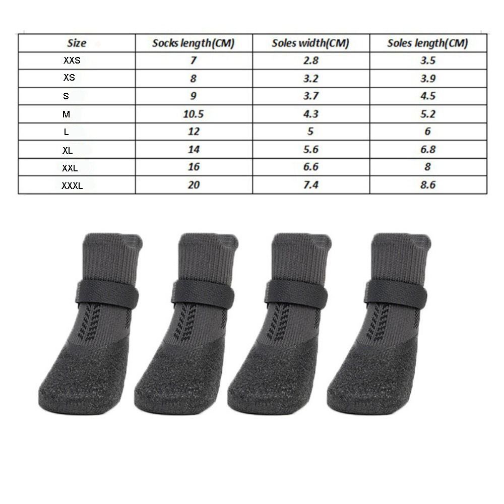 4pcs Soft Waterproof Pet Socks Shoes Anti-dirty Breathable Dog Shoes Non-slip Dog Paw Protector Outdoor