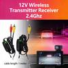 2.4Ghz Wireless Color Video Transmitter Receiver Kit 12V 100M 5V Output for Car Monitor Back Up Reverse Rear View Camera