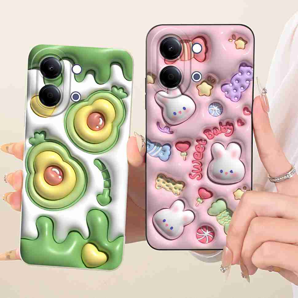 For Vivo Y05 4G 6.74" Case Silicone Back Cover Shockproof For Vivo Y11D VIVO Y05 4G Populairly Painted Butterflies Phone Cases