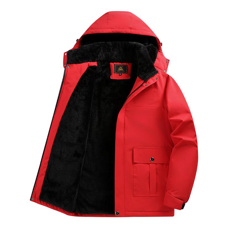 Veste en coton extra large pour hommes en hiver avec duvets ajoutés et vêtements en coton épais Les personnes fortes devraient ajouter de la graisse et augmenter