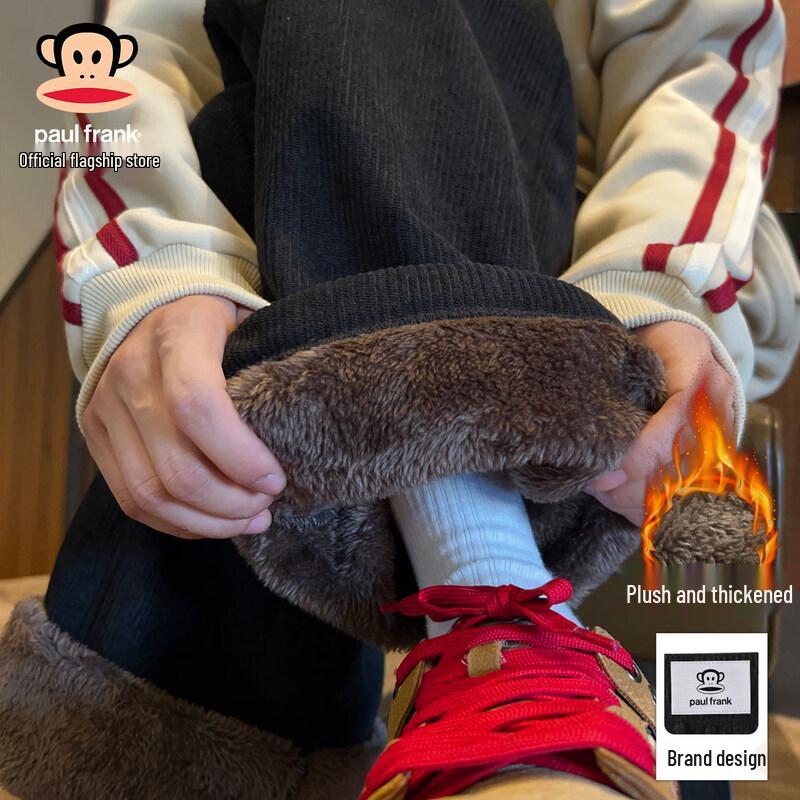 Paul Frank Men s Winter Fleece-Lined Corduroy Straight Leg Casual Pants M