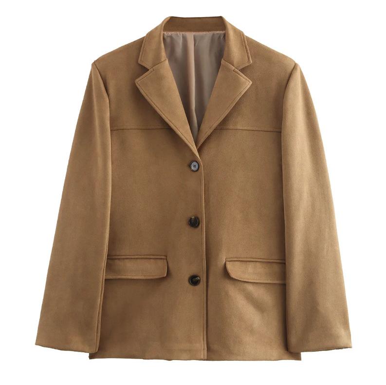 European and American Women's Retro Suede Jacket