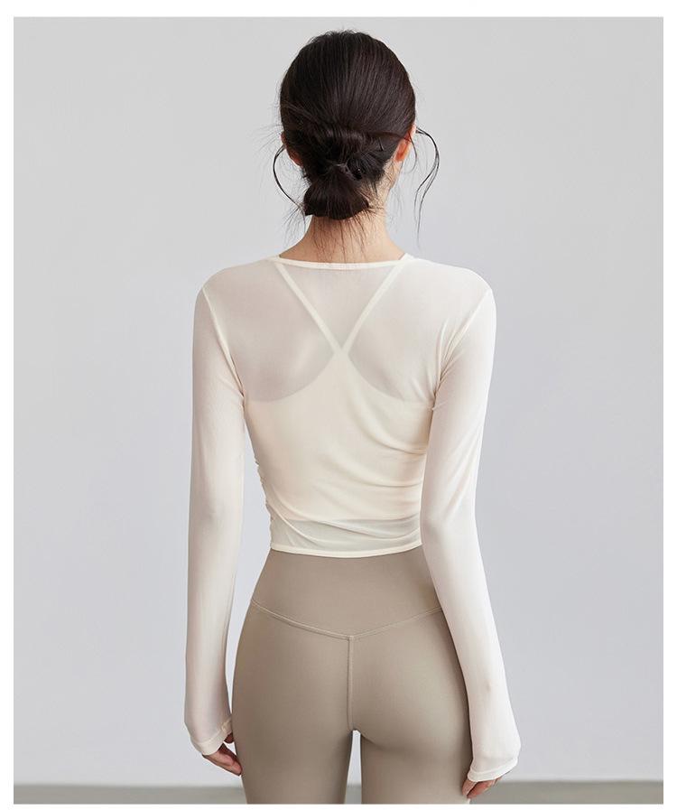 Women’s Waist-Cinching Pilates Set: Long-Sleeve Top, Slimming Design, Professional Yoga Wear
