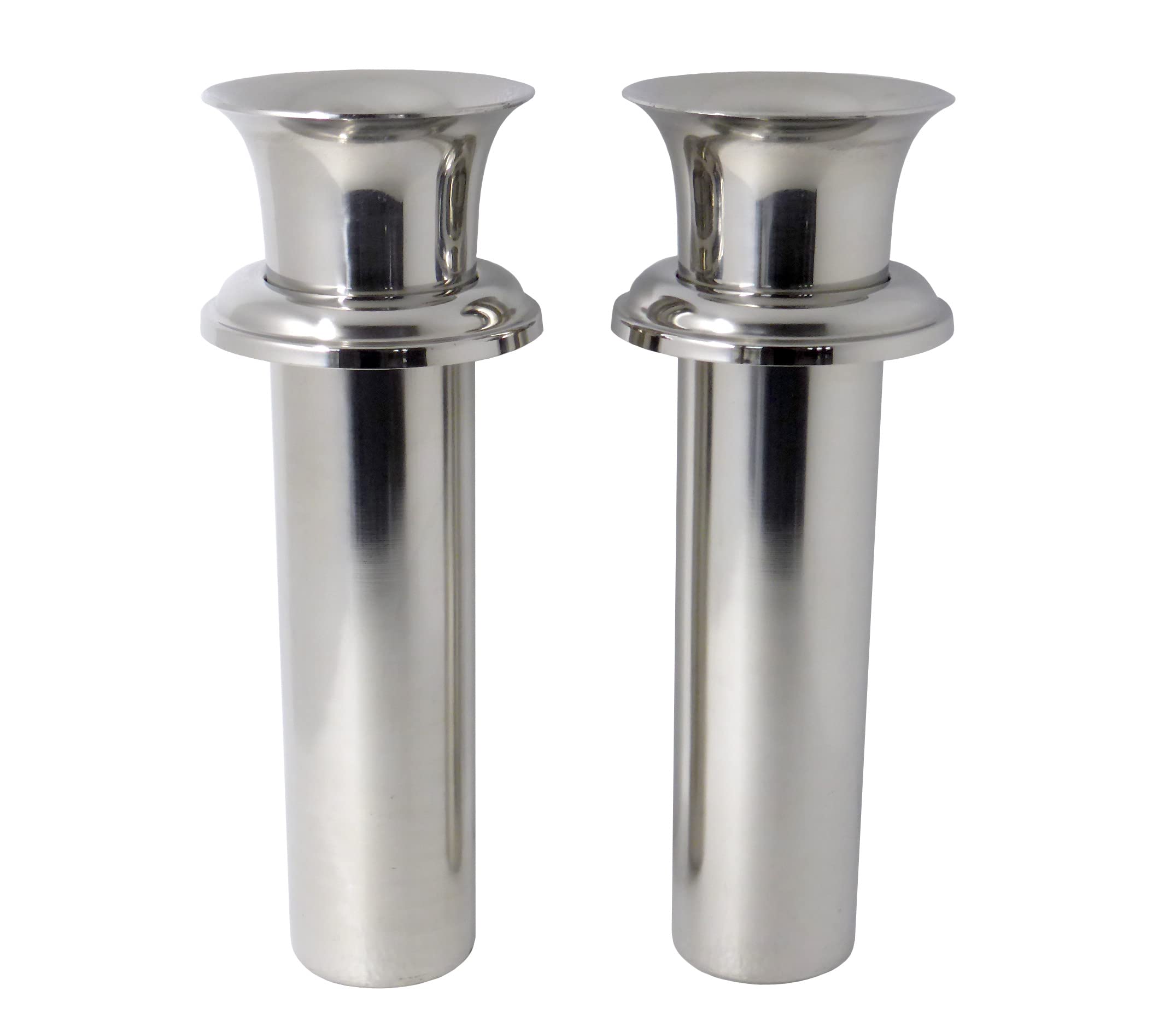 

[For Graveyards] W48 Extra Large Flower Vase for Graves, Made of High-Quality Stainless Steel, Set of 2. Upgrade to a High-Quality Flower Vase with