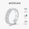 MODIAN Exquisite D Color Moissanite Ring 925 Silver Fashion Stackable Eternity Band Rings For Women Fine Jewelry