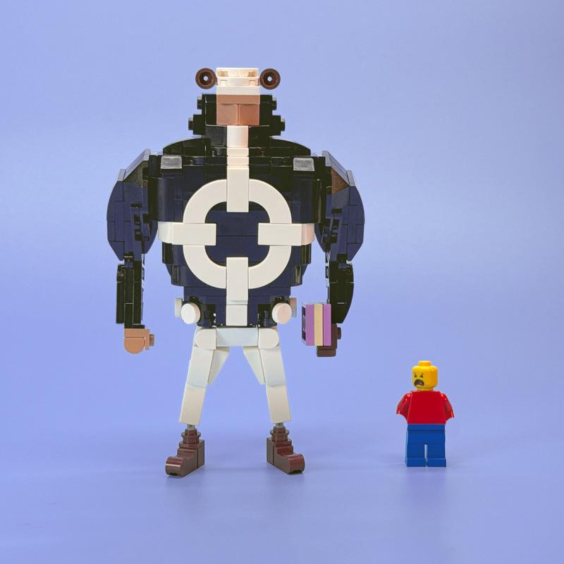 MOC Building Blocks King Shichibukai Bartholomew Kuma Human Meatball Children's Building Block Assembly Model Ornament