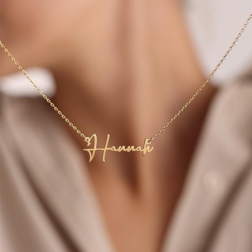 New North Personalized Name Necklace Fashion Stainless Steel Jewelry PVD 18K Gold Plated Custom Name Pendant Children's Necklace