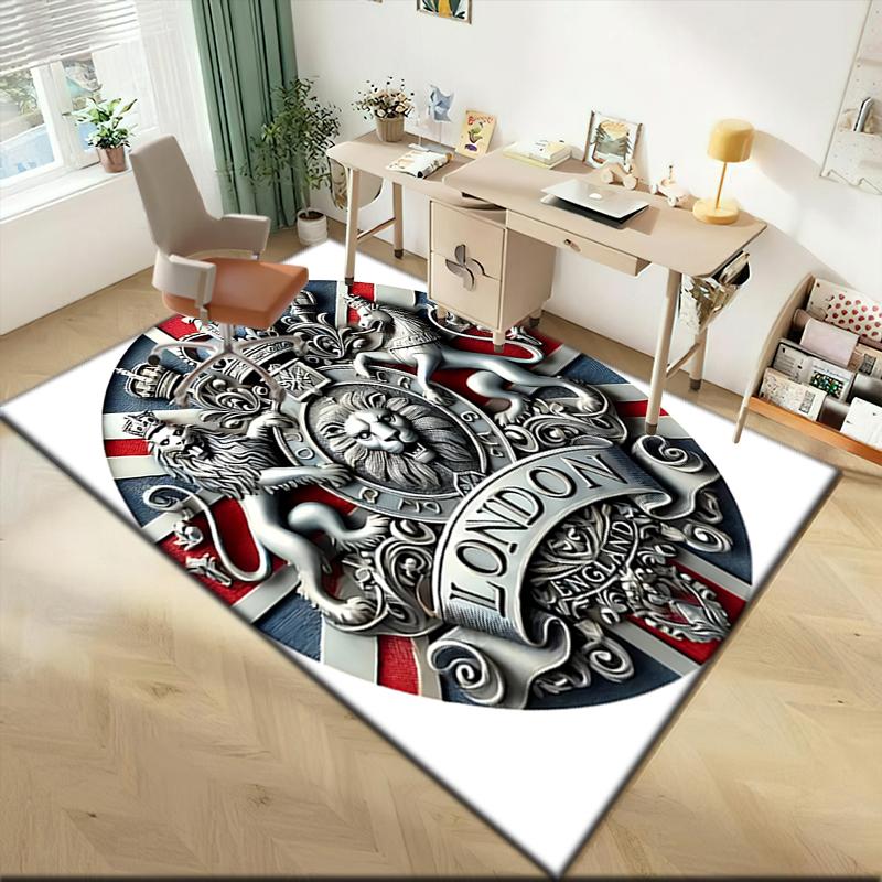 1pc British Empire London England Carpet Rug for Living Room Bedroom Home Sofa Decoration,Kids Play Non-slip Floor Mat