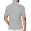 Men's Snake Bone Pattern Stretch Texture Polo Shirt, Summer Knit Jacquard Casual Short Sleeve Polo for Men