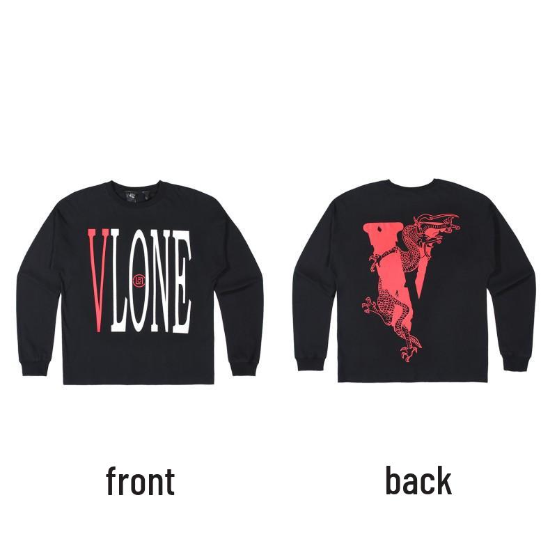 Moletom com Capuz de Manga Longa VLONE Big V Unissex - Estilo Tendência Inspirado em Wang Yibo