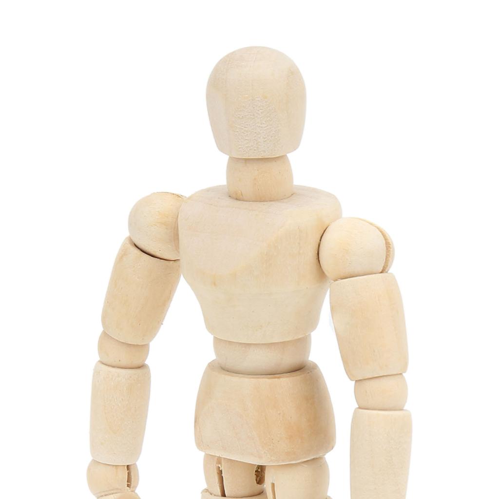 Dřevěná figurína 14 otočných kloubů Kreslicí figurína Lidské tělesné proporce Přenosná umělecká figurína pro umělce Pro skicování