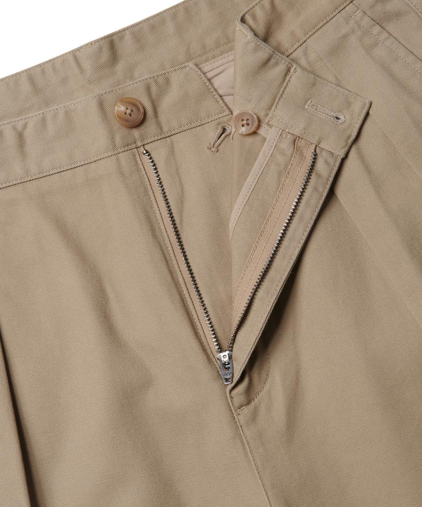Musinsa Standard Reverse Two-Tuck Wide Chino Pants [Beige]