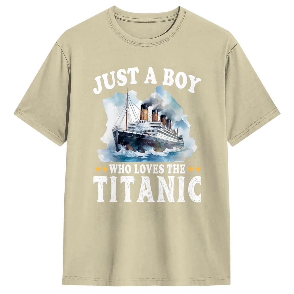 Who Just Love The RMS Titanic Cotton T Shirt For Unisexs Summer Y2K TShirts ONeck Harajuku Tees Oversized Hot Sale Clothing