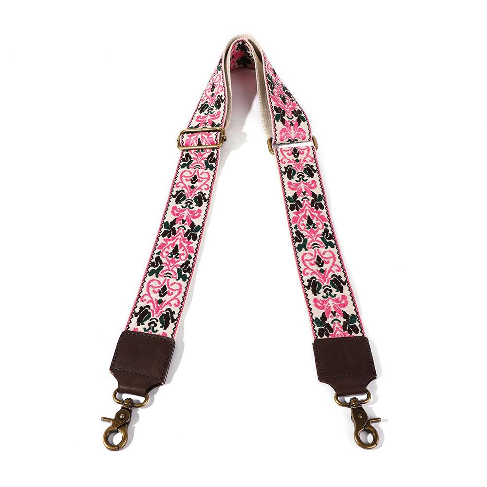 Bohemian Retro Woven Fabric Shoulder Strap for Men's and Women's Bags - Adjustable Bag Strap Replacement