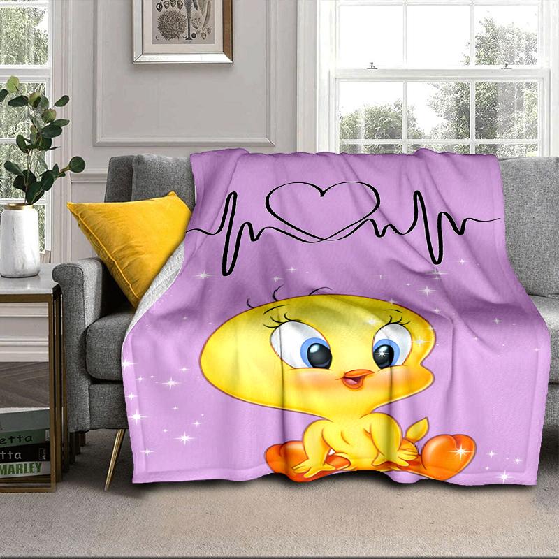 Yellow Bird Nightly Dreams Greeting Blanket Flannel Blanket for Bed, Sofa, Camping, Hiking, Picnic Essentials, Gift for Family Fan Gifts