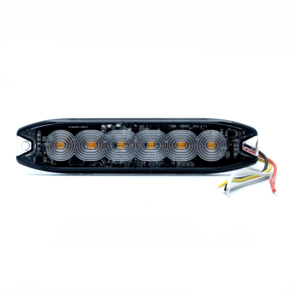 Lampa Ostrzegawcza Led 18W Stroboskopowa, Homologacja Ece R65 - 15 Trybów Świecenia Pomarańczowa