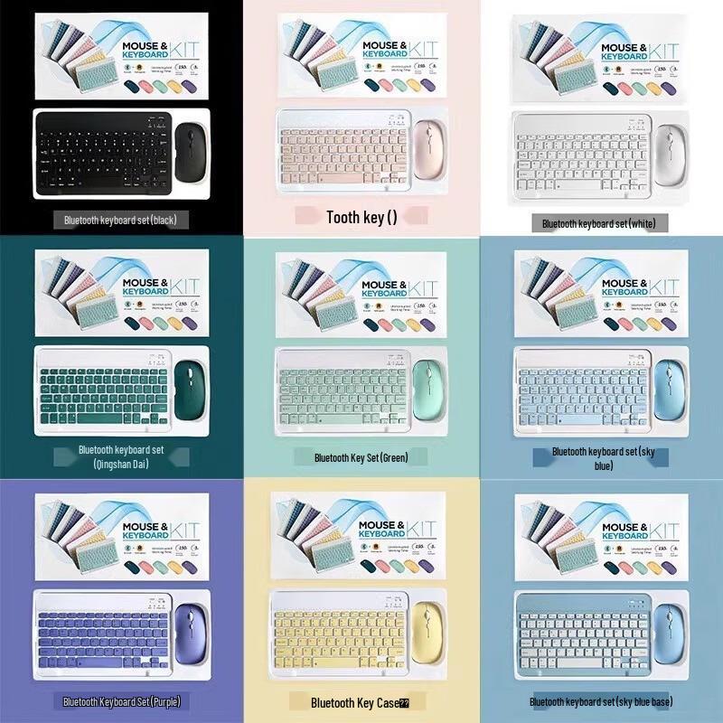 

OLOEY 7-inch Bluetooth Keyboard & Dual-Mode Mouse Combo for Phones & Tablets