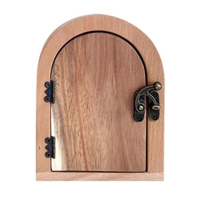 Wooden Door Shape Outlet Cover No Drilling Required Easy Installation Light Switches Guard Protector for Home Decors