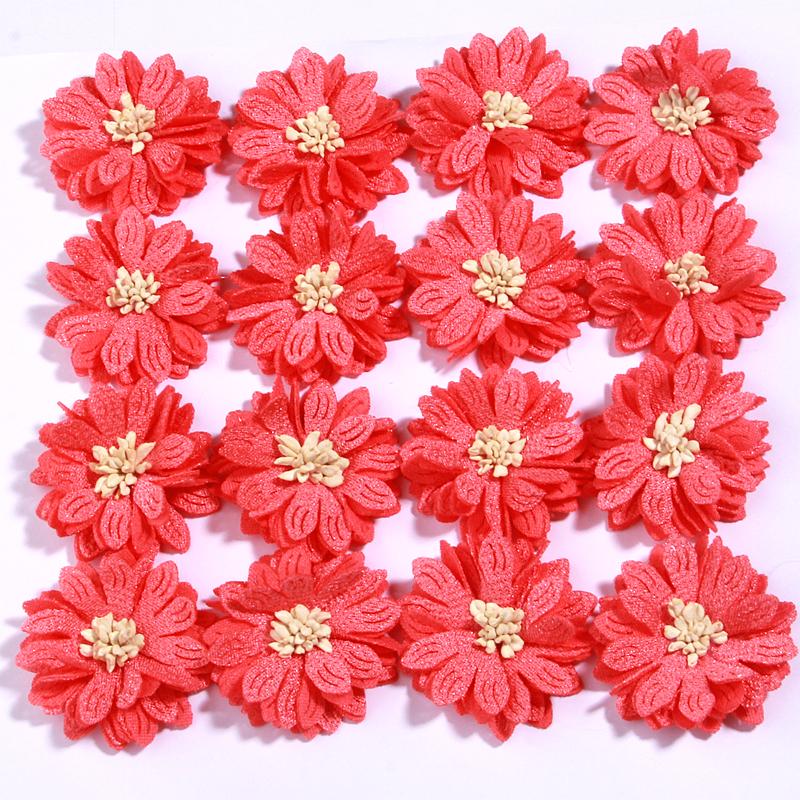 

10 шт./набор 4,5 см 1,8 Модные однотонные цветы из искусственной ткани для свадебного приглашения, платья, одежды, шляп, украшения коралловый