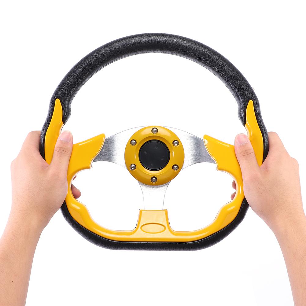 320mm12.5in Car Sport Steering Wheel with Horn Button Aluminum PVC Universal Accessory