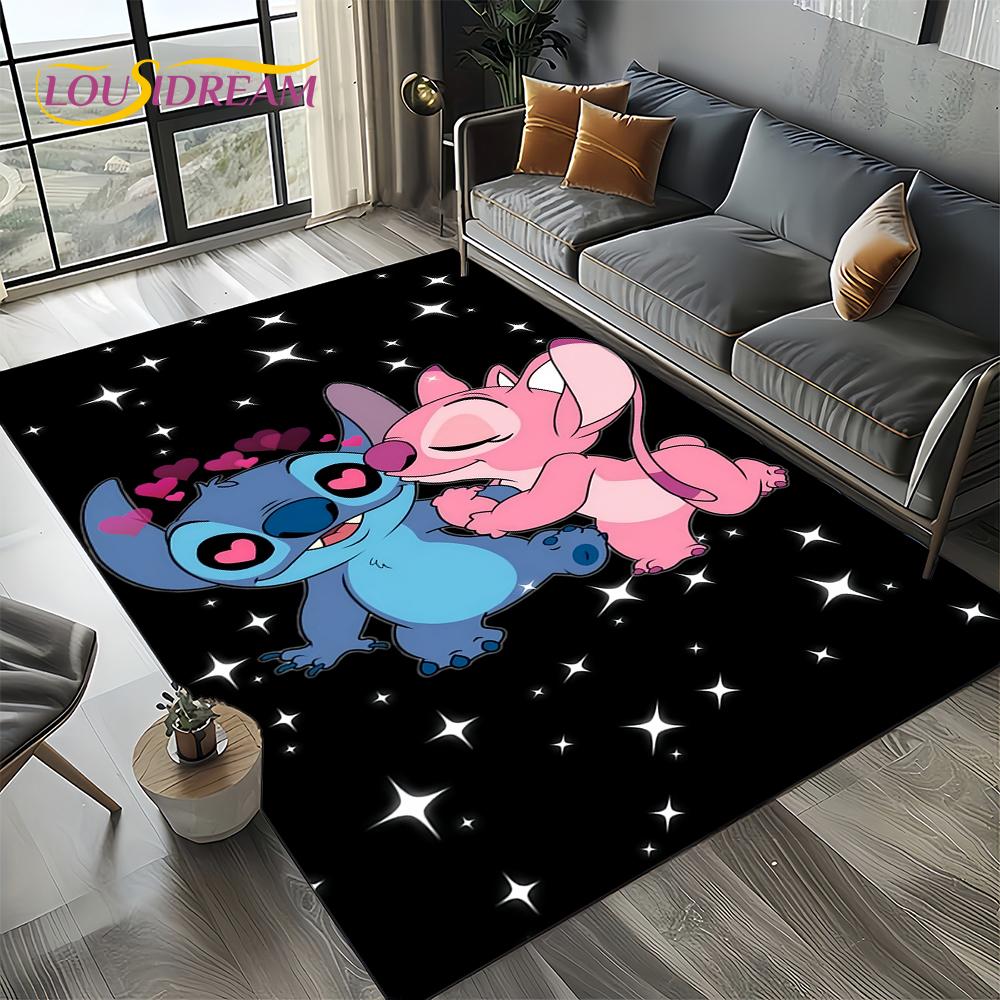 27 Style Cute Stitch Cartoon 3D Carpet Rug for Home Living Room Bedroom Sofa Doormat Decor,Child Non-slip Floor Mat Gifts