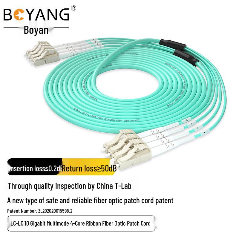 Boyang OM3 Multimode LC-LC Branch Fiber Optic Patch Cable