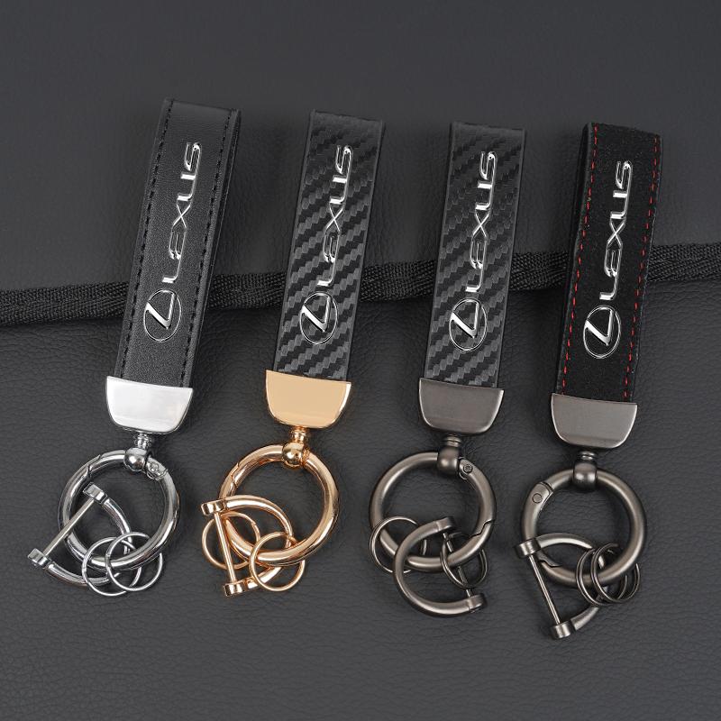Car Key Chain Rings Leather Emblem Keychain Auto Keyring For Lexus FSPORT GS GX IS LS LX CT LC RC LBX NX RX 350h 450h ES UX 300e