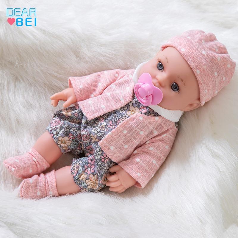 Inch Soft Rubber Reborn Baby Doll Fashion Dress Up Play Toy For Girls