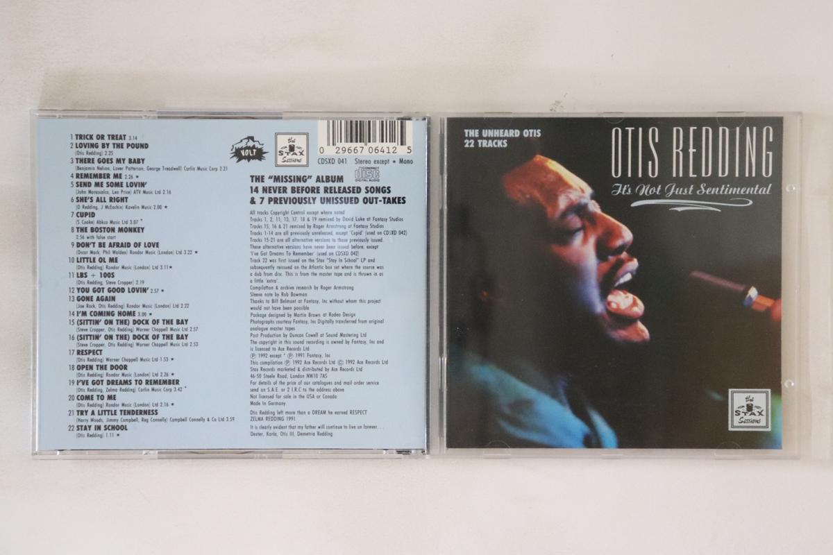 

CD OTIS REDDING - It s Not Just Sentimental CDSXD041 Stax 1992 UK Soul/Funk Used