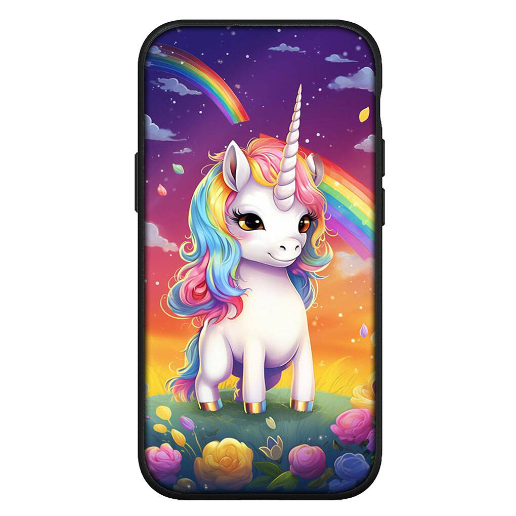 For Samsung Galaxy S25 S24 S23 iPhone 17 16 15 Xiaomi Redmi Note 14 13 12 11 Plus Pro Max XR A37 Phone Case Wallpaper Unicornl Horse OPPO Huawei Cover