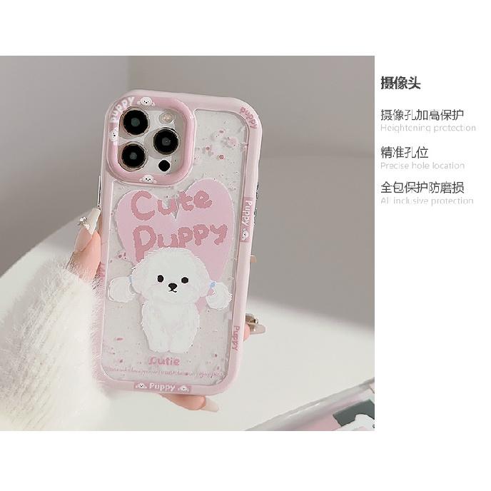Applicable iPhone16Super cute loving puppy15Mobile phone shell for iphone17ProMax Magnetic Attraction14Acrylic12Hard