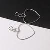 Korean Heart Hanging Earrings White Enamel Imitation Pearl Elegant Trendy Red Pink Acrylic Heart Dangle Earrings