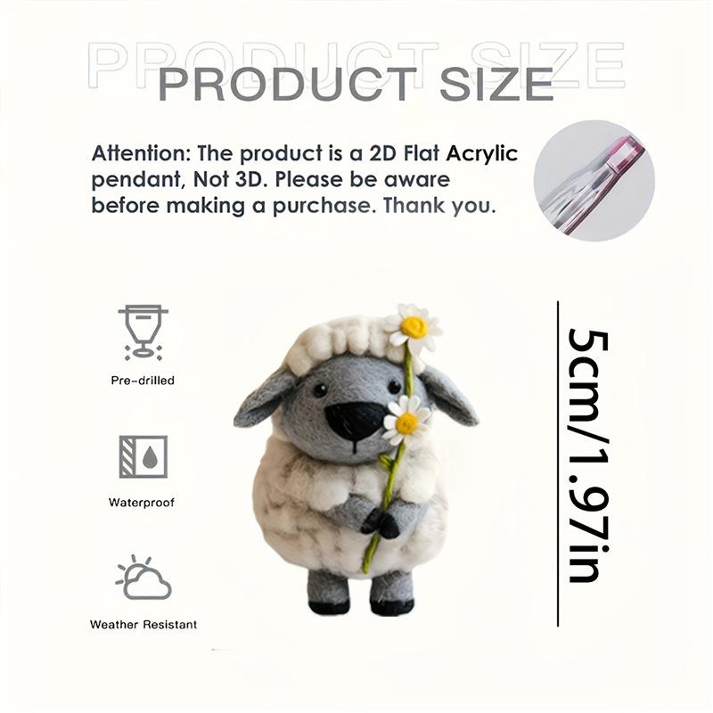

Акриловая подвеска в виде цветка и овечки для автомобиля и домашнего декора Standard Size