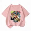 Bandai One Piece Luffy Crew Kids T-Shirt Cotton Boys Girls Summer Short Sleeve Clothes Children Anime Graphic Tees