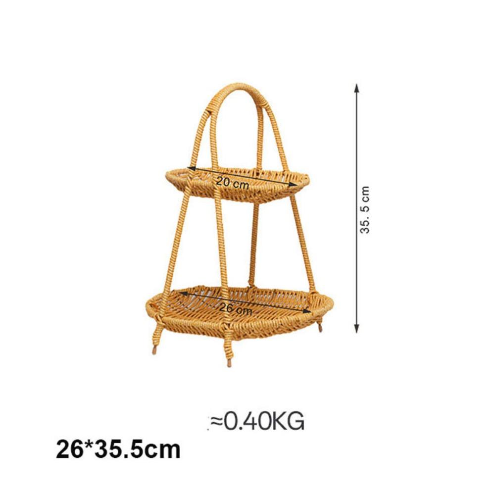 New Multifunctional Handwoven Bread Basket Breathable 5 Styles Fruit Tray Storage Basket Wedding Cabinet