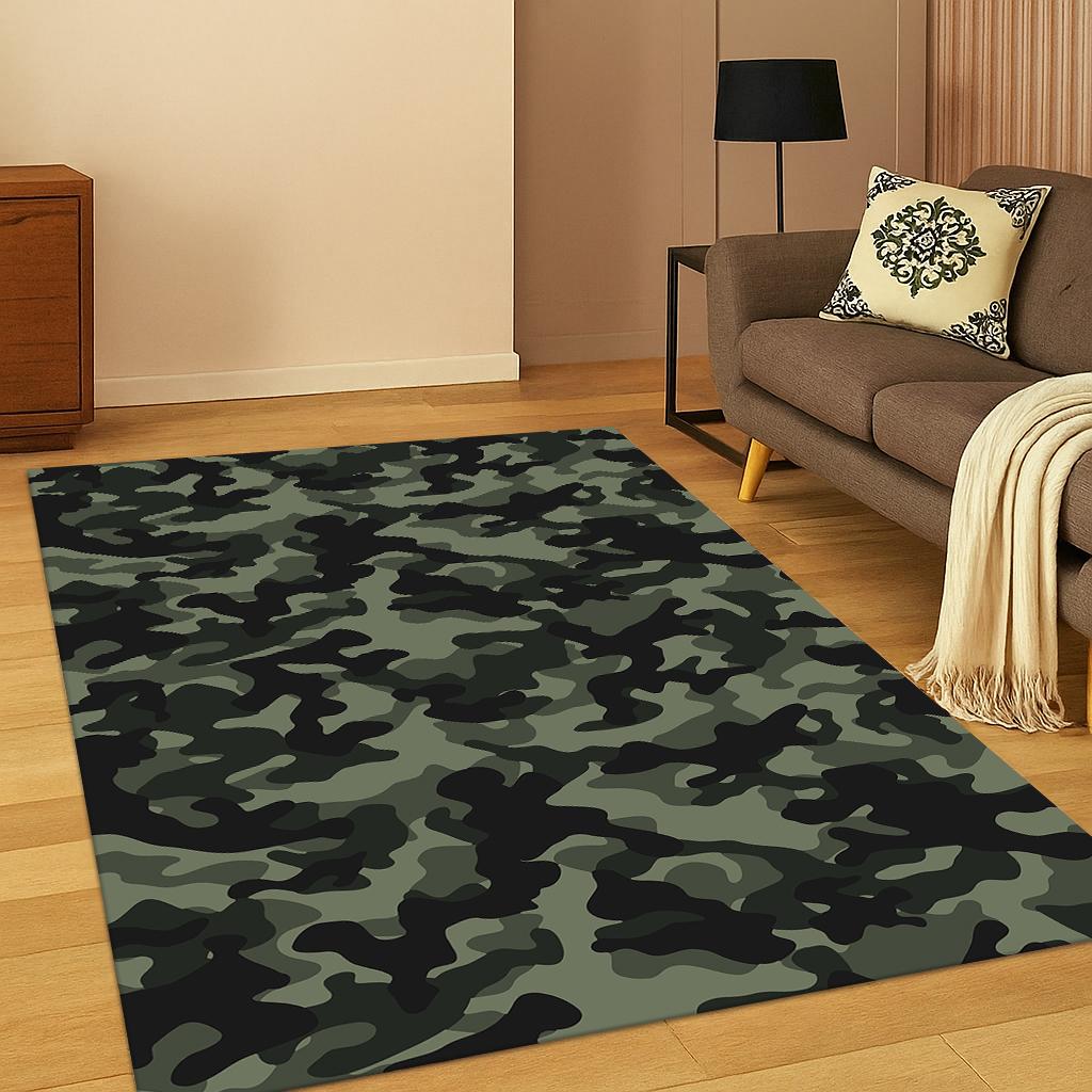 Militärischer bunter Camouflage Teppich für Zuhause Schlafzimmer Wohnzimmer Sofa Fußmatte Küchen Dekoration, Kinder Spiel rutschfeste Bereichs Teppichmatten