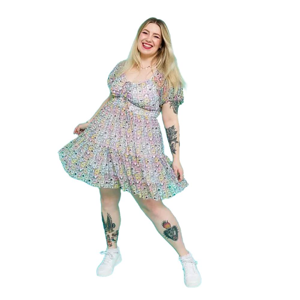 Care Bears Womens/Ladies All-Over Print Mesh Skater Dress