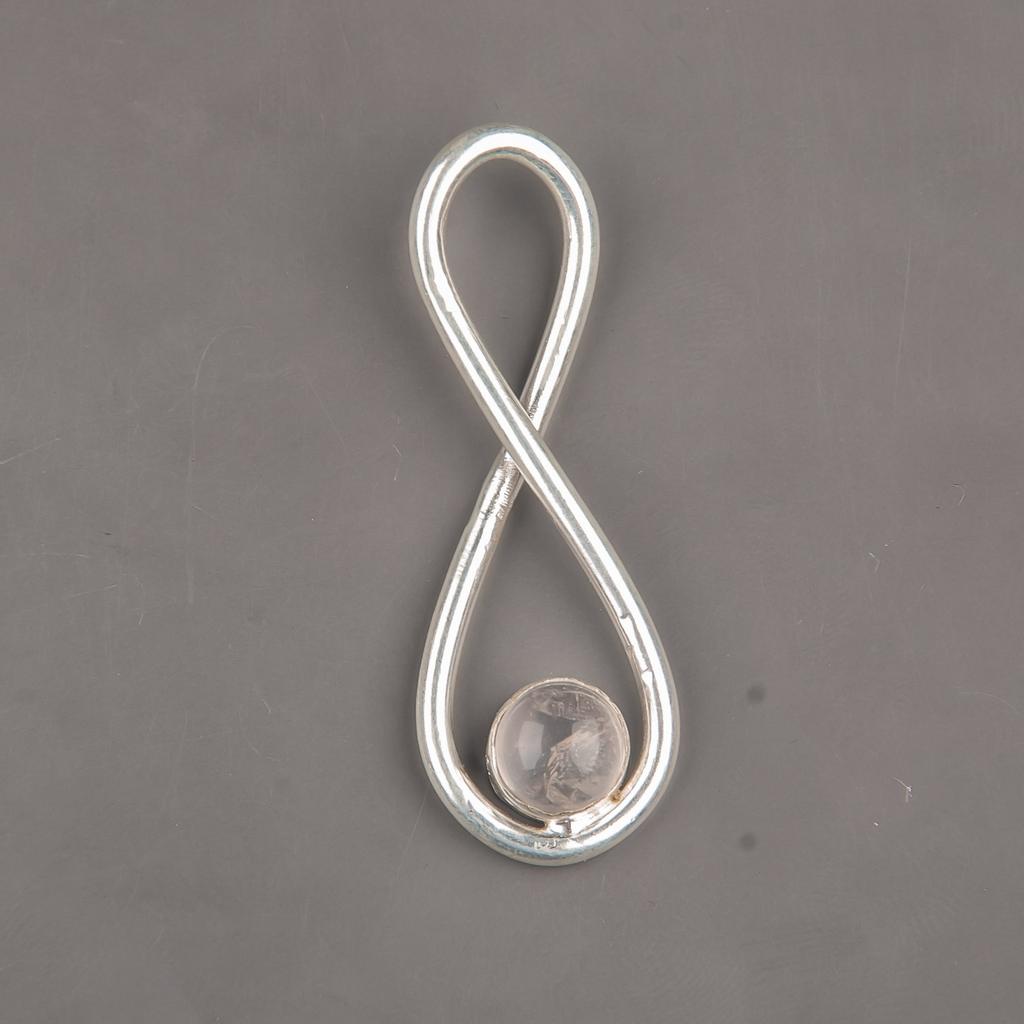 Rosenquarz Edelstein 925 Sterling Silber Schmuck Handgefertigter Anhänger 1,66" Zum Geschenk PP-20-26