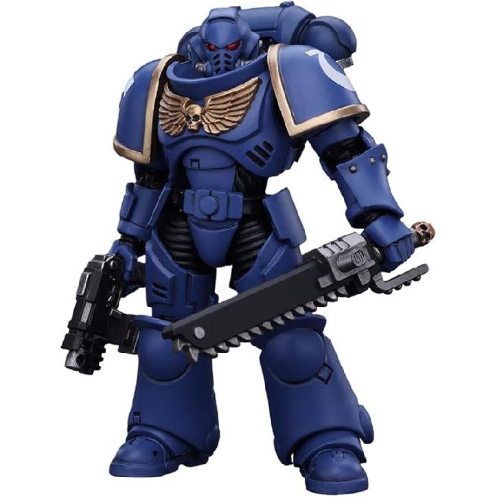 Фигурка JOYTOY 1/18 Warhammer 40,000 Космические Десантники Ультрамарины Байкеры Брат Катонус Коллекционная Модель Подарки на День Рождения 4,8 Дюйма Jt2825