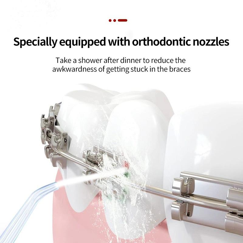 Portable USB Rechargeable Water Flosser 220Ml Oral Irrigator with 4 Tips for Teeth Cleaning