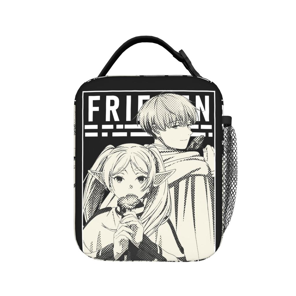 Frieren Manga Insulated Lunch Bags Portable Magician Reusable Thermal Bag Tote Lunch Box Beach Travel Men Women