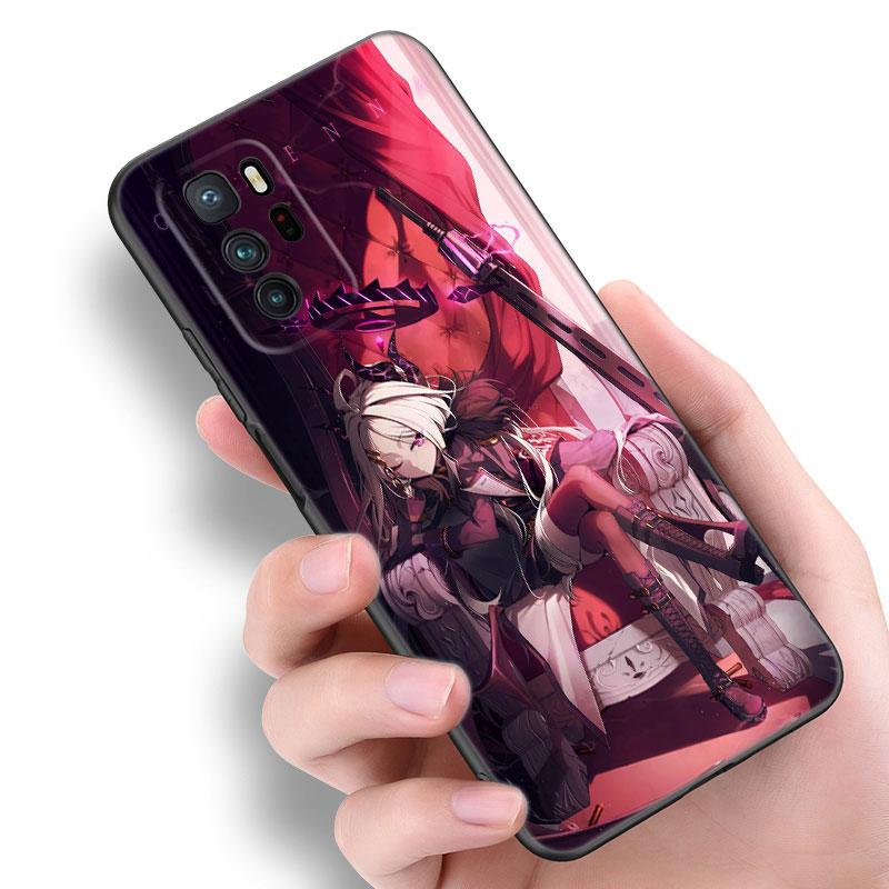 Blue Archive Game Black Silicone Phone Case For Xiaomi POCO X3 X4 NFC F5 M3 M4 M6 X5 X6 Pro F3 F4 GT 5G C55 C65 M5