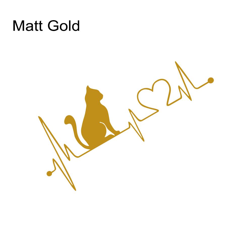 Universal Car Body Vinyl Sticker Cat Electrocardiogram Graphics Decal DIY Style Auto Window Hood Tail Tuning Accessories
