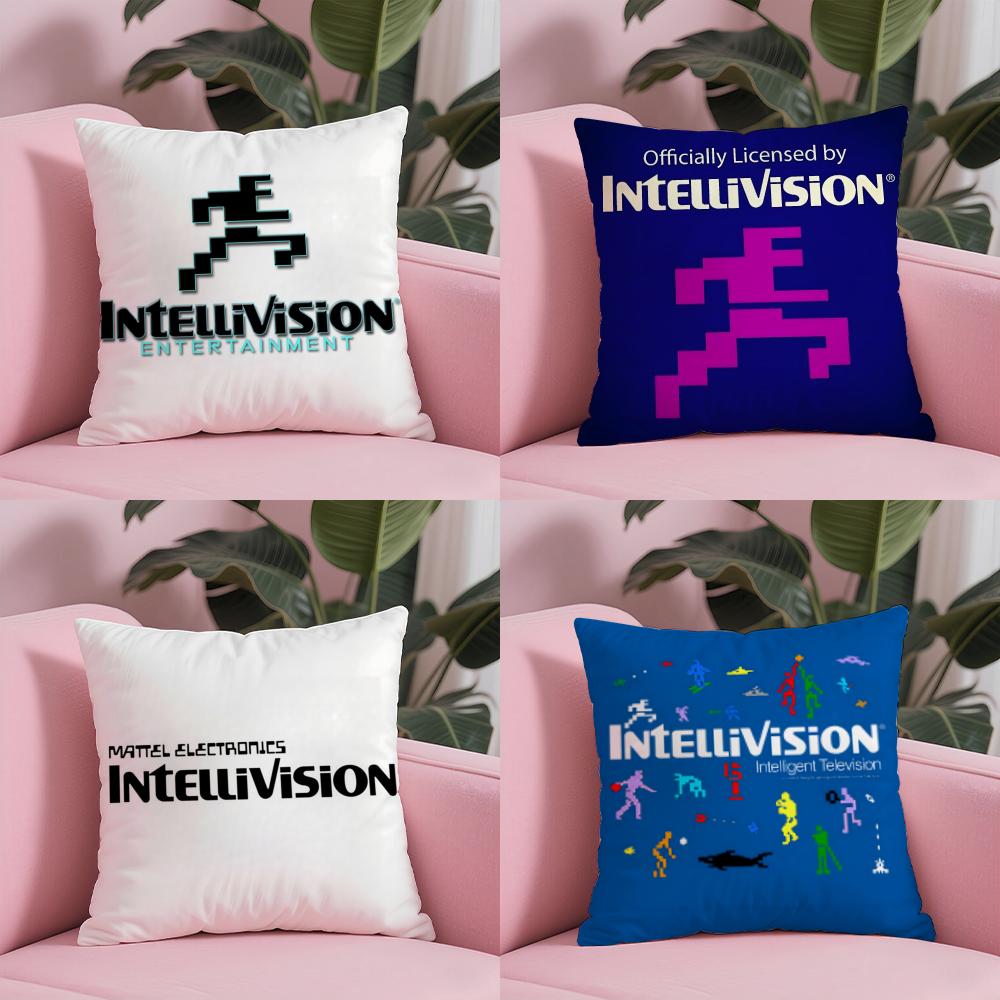 Fashion I-Intellivision Pillow Case Soft Plush Fabric Double-Sided Printed Cushion Cover Warm Winter Sofa Pillow Case