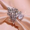 Fashion Simple Personality Full of Diamond Ring Luxurious Temperament Versatile Index Ring