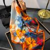100% Mulberry Silk Scarf For Women's Colorful Color Printed Silk Ladies Scarves Spring Summer Women Neck Tie Hair Scarfs