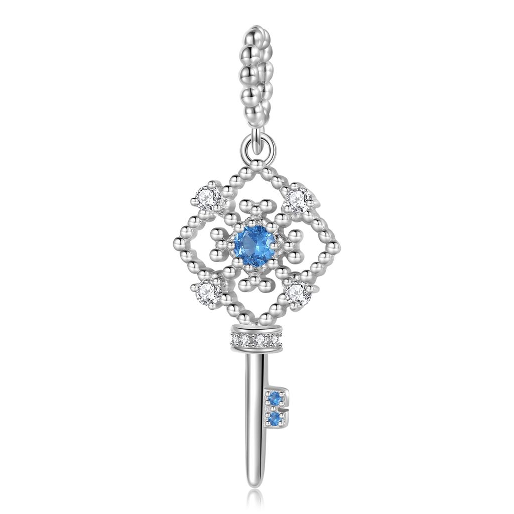 Key Pendant Charm Pendant Authentic 925 Sterling Silver bead for Women Bracelet Fine Ladies Jewelry Fashion beads DIY Jewelry Gift