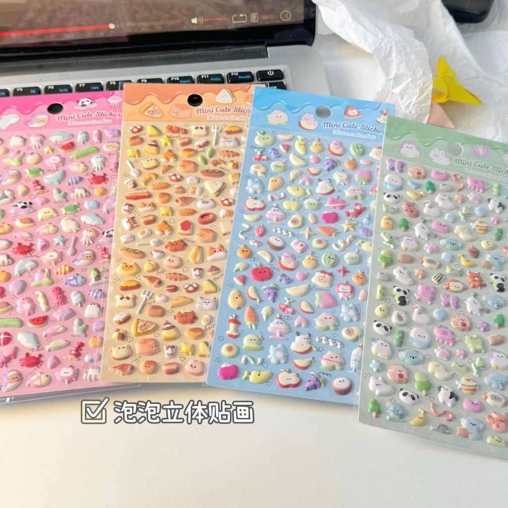Animal Family Foam Puffy Stickers Cat Dog Waterproof Decals DIY Decor For Journal Kpop Photocard Phone Case Craft Stationery